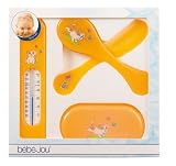 bébé-jou 625056 Geschenkset Kamm+Bürste, Thermo, Mani-Set, orange