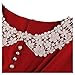 Miusol Women's Classy Vintage Audrey Hepburn Style 1940's Rockabilly Evening Dress,Red,XX-Large