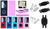 3n1 Combo - BIG Grip Silicone Skin Case Cover with Screen Protector for the New Apple iPod Nano Nano-Chromatic 4th Generation 8gb 16gb + Bonus Young Micro (Black) Shoe Silicone Skin Pouch compatible with Nike+ sensor (Nano 4 MP3 NOT included)