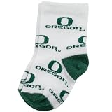 Oregon Ducks White Infant 903 (0-13) All Over Team Logo Bootie Socks