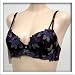  : Venus 2 Pack Satin Purple Floral Detail Bra #8062 34B