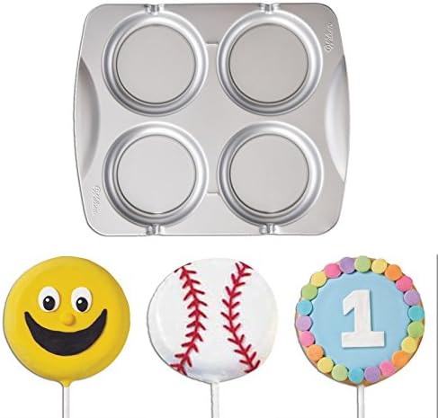 Wilton Round Pops Cookie Pan - Makes Four 4 inch Cookies At A Time