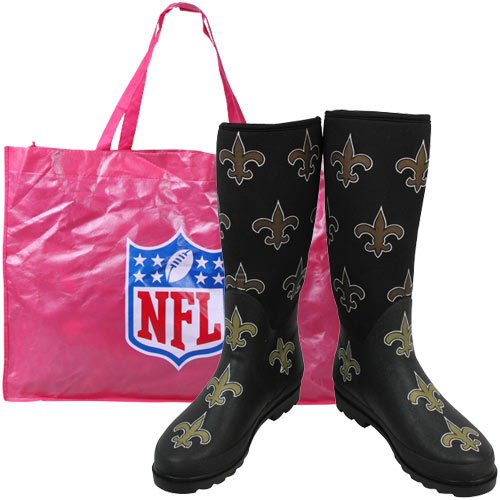 Cuce Shoes New Orleans Saints Women's Enthusiast Rain Boot 8