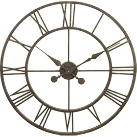 River City Clocks Indoor Metal Skeleton Tower Wall Clock - 30 Inch Diameter - Model # L28-30