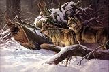 Wolves in Winter Art Print Poster By D Van Heerde, 39  x 27 
