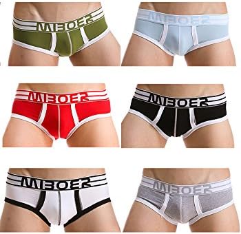 Mens Sexy Underwear Hipsters U Bulge Y froat Briefs Sigle Or Pack (S, MULTI PACK OF 6)
