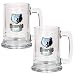 Memphis Grizzlies NBA 2pc 15oz Glass Tankard Set - Primary Logo by Great American Products