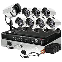 Zmodo 16CH H.264 Video DVR Security Surveillance CCTV Camera System With 8 Night Vision Outdoor Security Cameras 1TB Hard Drive