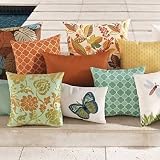 Outdoor Decorative 12" x 20" Throw Pillow - Basket Texture Spa - Grandin Road, Style: Basket Texture Spa