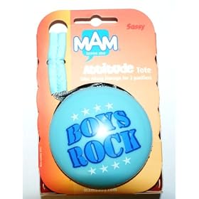 Sassy MAM Attitude Pacifier tote for 2 pacifiers boy design