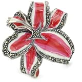 Karen London Marcasite Deco Lily Ring