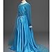 Moon Kitty Girls Snow Queen Elsa Party Dress Costume Princess Cosplay Dress Up