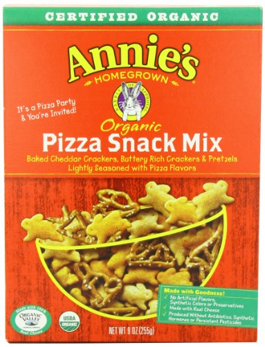 Annie's Homegrown Organic Snack Mix Bunnies Pizza, 9-Ounce (Pack of 4)
