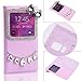 ACC5Star(TM) Bonzer View Window Bling Diamond Chain Bowknot PU Leather Slot Card Flip Case Cover Skin for Samsung Galaxy Note 3 N9000 Phone
