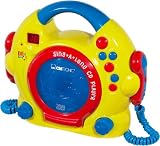 Produkt-Bild: Clatronic CDK 676 Karaoke CD-Player (2 Mikrofone, Lautsprecher, Kopfh&ouml;rerbuchse, 6 V DC-Anschlussbuchse, Tragegriff) gelb