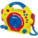 Clatronic CDK 676 Karaoke CD-Player (2 Mikrofone, Lautsprecher, Kopfh�rerbuchse, 6 V DC-Anschlussbuchse, Tragegriff) gelb