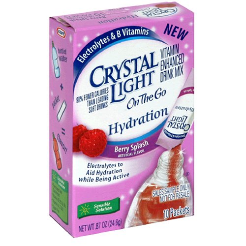 Crystal Light On the Go, Hydration Berry Splash, 10-Count Box (Pack of 6) by Crystal Light