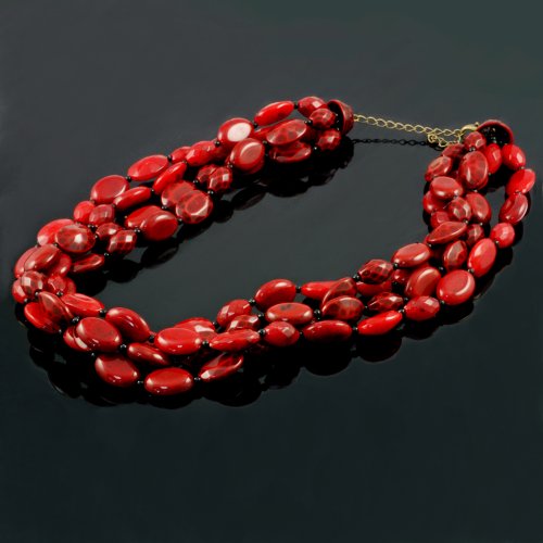 Red Beaded Fashion Necklace