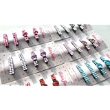 Rhinestone Bling Hair Barrette Set of 12 Pairs of Assorted Button Colors & Gift Bag for every outfit!