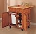 Medium Oak Kitchen Butler&reg; with Black Granite Cutting Board By Powell Furniture