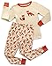 Leveret Kids & Toddler Horse Bird Girls Pajamas 2 Piece Pjs Set 100% Cotton Sleepwear (12 Months-14 Years)
