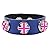 Modern Fantasy Creative Fashion Flag Metal Button Buckle Leather Wrap Bracelet