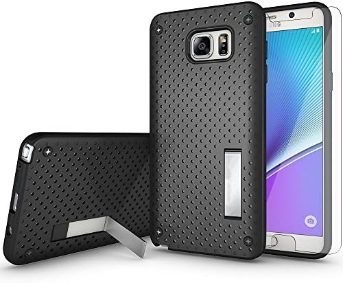 For Samsung note 5 Case,TRIFORCE LU Dual Layer Protective Armor Case with Built-in Kickstand for Samsung note 5 (black)