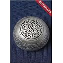 Celtic Knot Round English Pewter Paperweight Bottle Opener