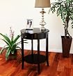Frenchi Home Furnishing Round End Table, Espresso Finish