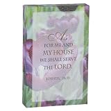 Grasslands Road Treasures Photographic Canvas Plaque, As For Me and My House, 9-1/2 by 6 by 1-1/2-Inch