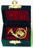 DOLLS HOUSE MUSIC ROOM FRENCH HORN & CASE