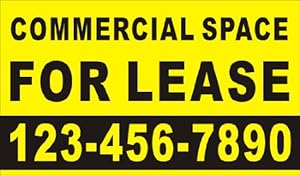 Amazon.com : 3ftX5ft Custom Printed COMMERCIAL SPACE FOR LEASE Banner