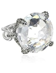 Judith Jack "Aurora" Sterling Silver, Marcasite and Rock Crystal Ring, Size 7