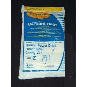 Hoover Type Z Power Drive Dimension