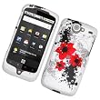 HTC Google Nexus One Snap-On Protector Hard Cover Artistic Red Flowers Design