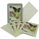 Flora and Fauna Butterfly Cavallini Boxed Cards and Envelopes, Set of 10 with Vintage Look