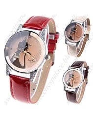 Trendy Quartz Watch Wrist Watch Timepiece with PU Leather Strap for Lady Woman WWM-144501