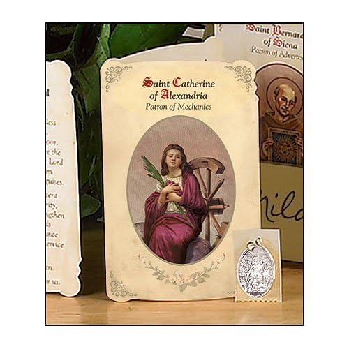 St Catherine (Patron Saint of Mechanics) Holy Card with