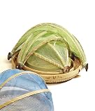 garden and patio furnitures item: Set of 3 Tiki Blue and Natural Food Covers