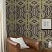 Helsinki Double-Roll Wallpaper - Chocolate/ Lime
