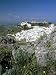 Wild Flowers and White Village with Moorish Castle, Perched on Mountainside, Casares, Costa Del Sol Photographic Poster Print by Pearl Bucknall, 30x40
