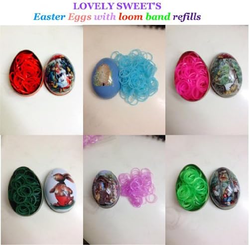 Easter Eggs (Pack of 6) with loom band refills