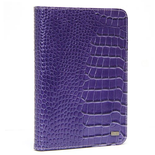 JAVOedge Purple Croc Book Style Case for the Barnes & Noble Nook Image JAVOedge Purple Croc Book Style Case for the Barnes & Noble Nook