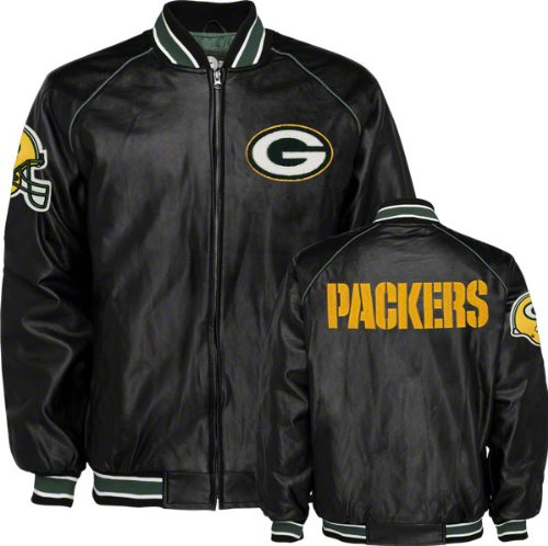 Green Bay Packers Faux Leather Varsity Jacket