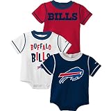 Buffalo Bills NFL Infant 3 Pack Creeper Set - Toddler (12 Months)