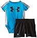 Under Armour Baby-Girls Newborn Nb Souped Up Short Set Light Blue