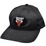 NBA Chicago Bulls Vintage Old School Snapback Black Flat Suede Bill Hat Cap