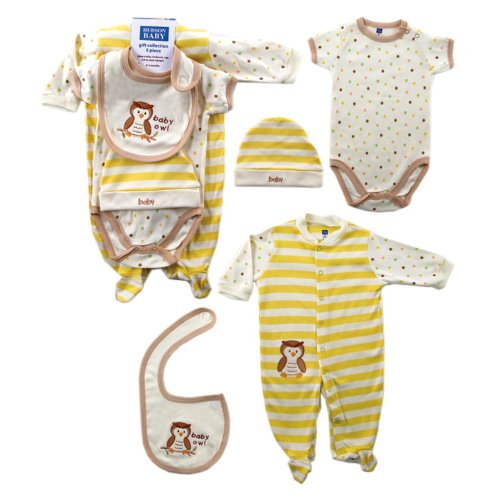 Hudson Baby Gift Set, 5 Piece, Baby Owl, 3-6 Months