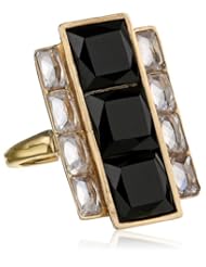 Kelly Wearstler "Rexford" 18k Gold-Plated Black Onyx and Crystal Ring