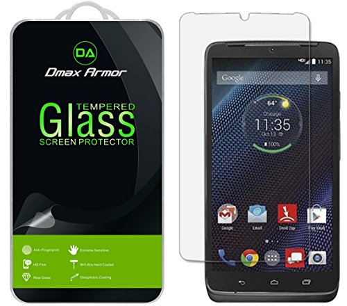 Droid Turbo Glass Screen Protector, Dmax ArmorÂ® Motorola Droid Turbo Screen protector [Tempered Glass] Ballistics Glass, 99% Touch-screen Accurate, Anti-Scratch, Anti-Fingerprint, Bubble Free, Round Edge [0.3mm] Ultra-clear, Maximum Screen Protectio